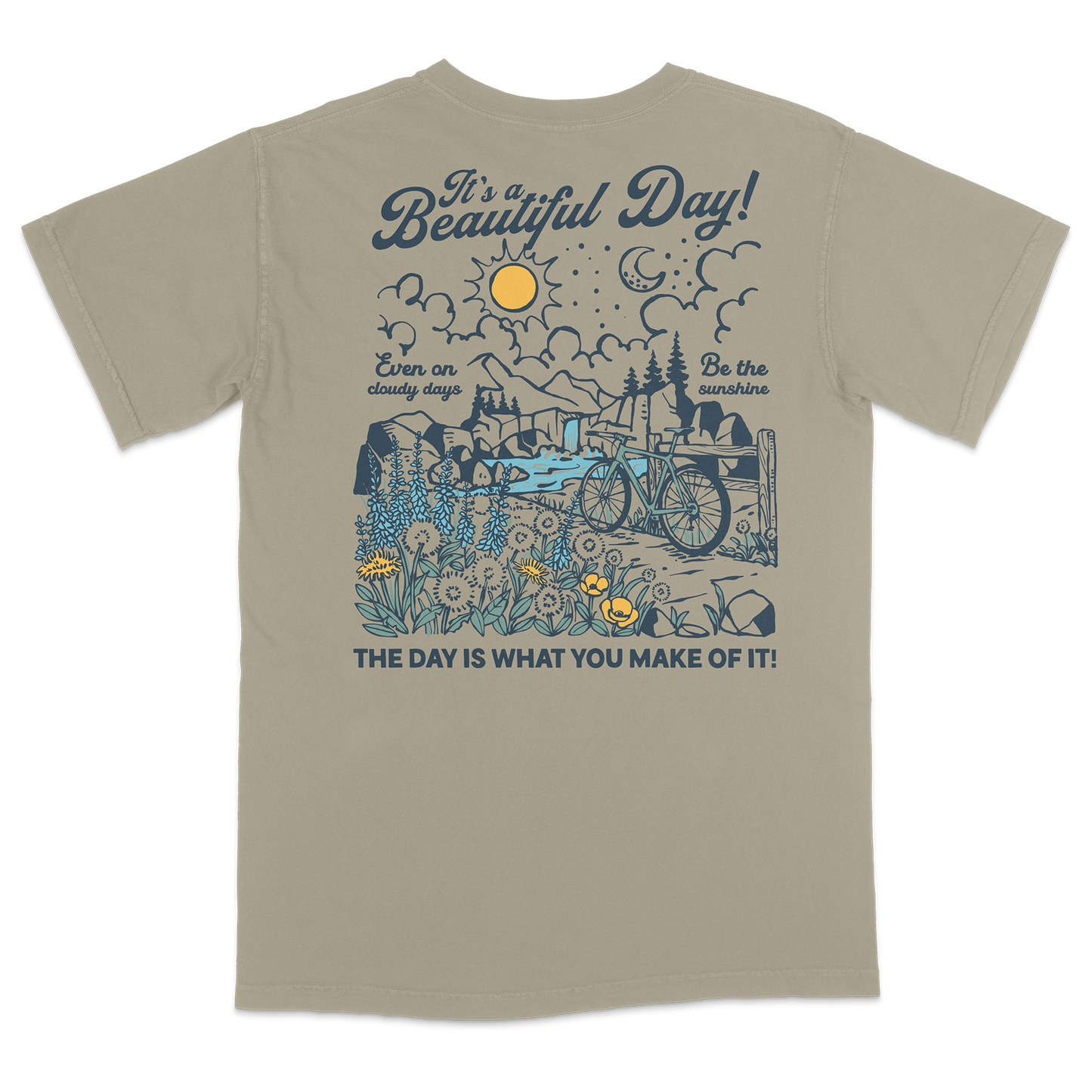 'It's a Beautiful Day' Tee (Sandstone)